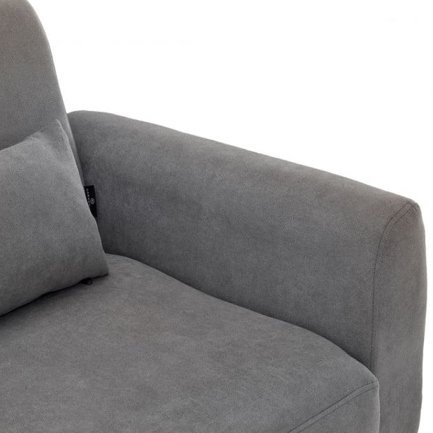 Willow Modern Sofa Bed with Chaise by Sarantino - Light Grey Image 7