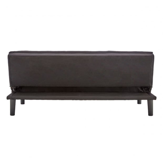 Selena 3-Seater Fabric Sofa Bed with Stitching by Sarantino - Black Image 8