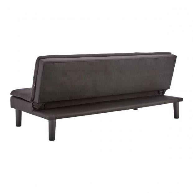 Selena 3-Seater Fabric Sofa Bed with Stitching by Sarantino - Black Image 9
