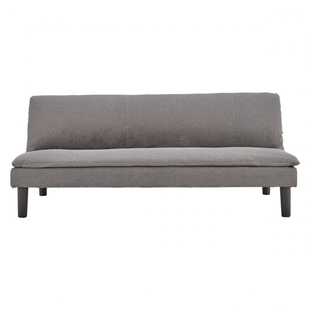 Selena 3-Seater Fabric Sofa Bed with Stitching by Sarantino - Dark Grey