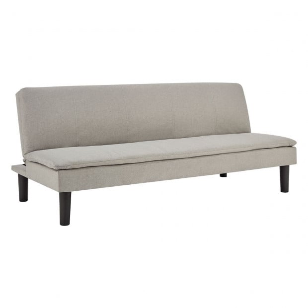 Selena 3-Seater Fabric Sofa Bed with Stitching by Sarantino - Light Grey Image 6