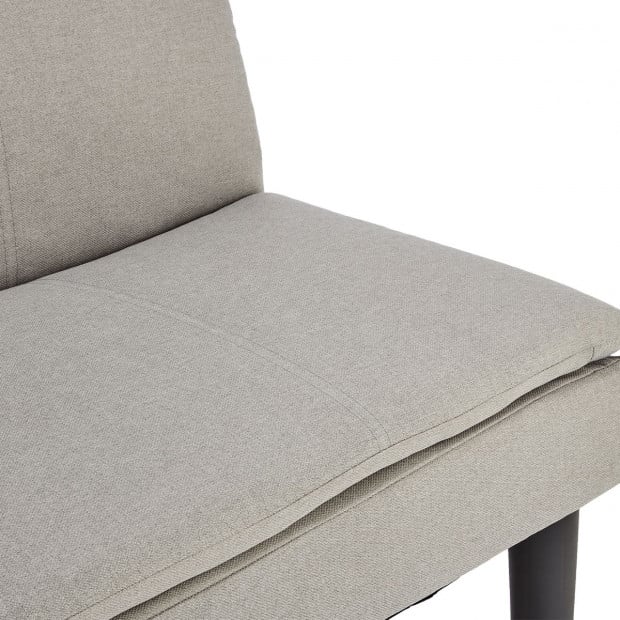 Selena 3-Seater Fabric Sofa Bed with Stitching by Sarantino - Light Grey Image 12