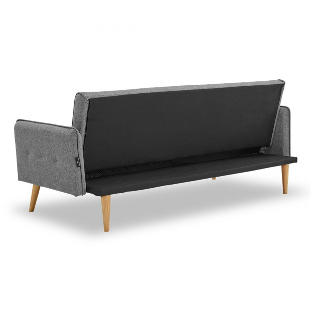 Valencia Tufted Square Arm Sofa Bed by Sarantino - Dark Grey Image 7