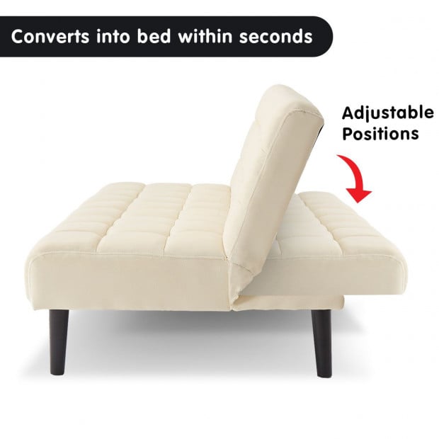 Florence Sofa Bed by Sarantino - Beige Image 3