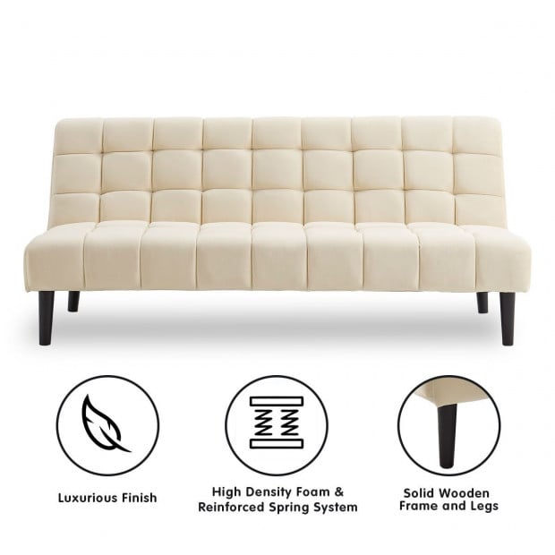 Florence Sofa Bed by Sarantino - Beige Image 2