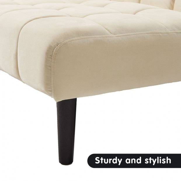 Florence Sofa Bed by Sarantino - Beige Image 11