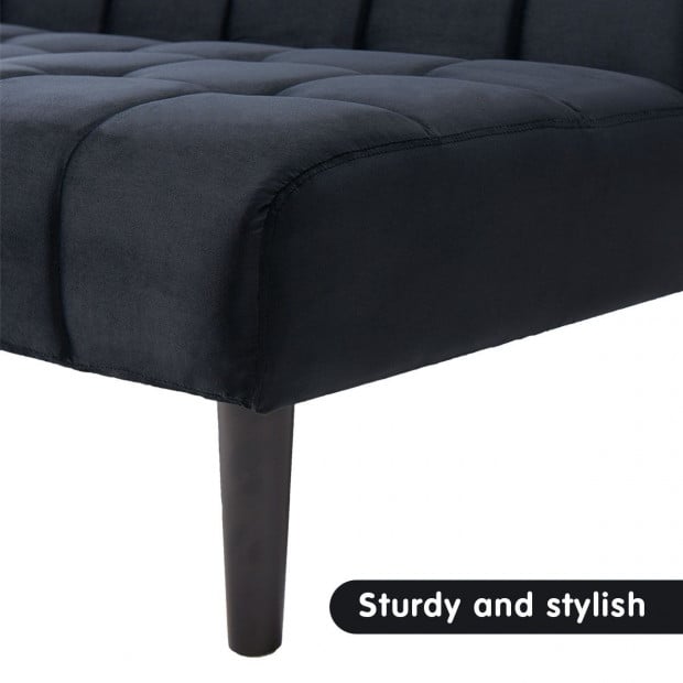 Florence Sofa Bed by Sarantino - Black Image 10