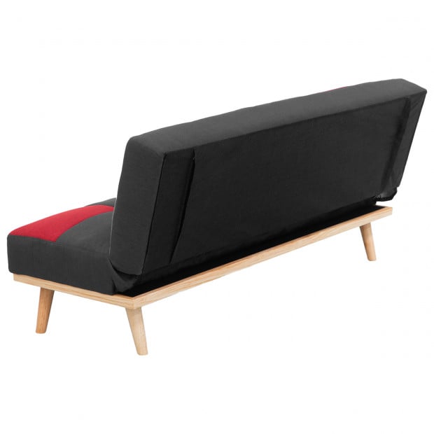 Chiara 3-Seater Linen Patchwork Futon Sofa Bed by Sarantino Image 10