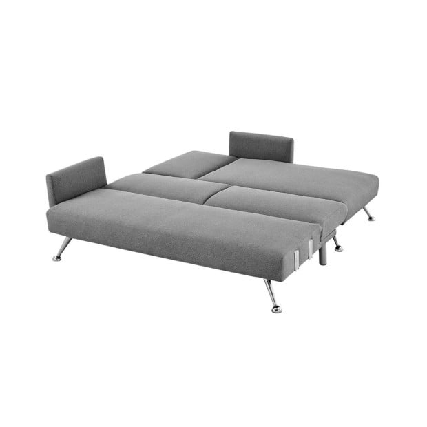 Mia 3-Seater Corner Sofa Bed with Chaise Lounge & Pillows by Sarantino - Dark Grey Image 4