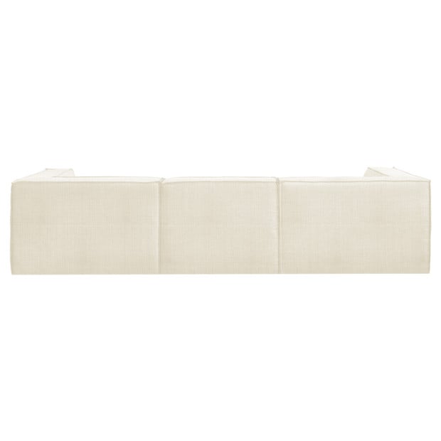 Sarantino Novi 3-Seater Modular Sofa with Ottoman - Cream Image 5