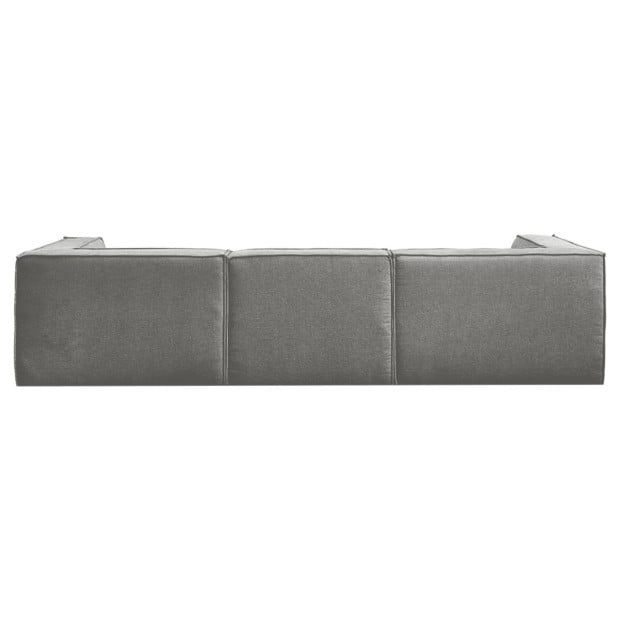 Sarantino Novi 3-Seater Modular Sofa with Ottoman - Grey Image 6