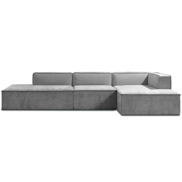 Sarantino Vani 3 Seater Modular Sofa Set - Light Grey Image 2