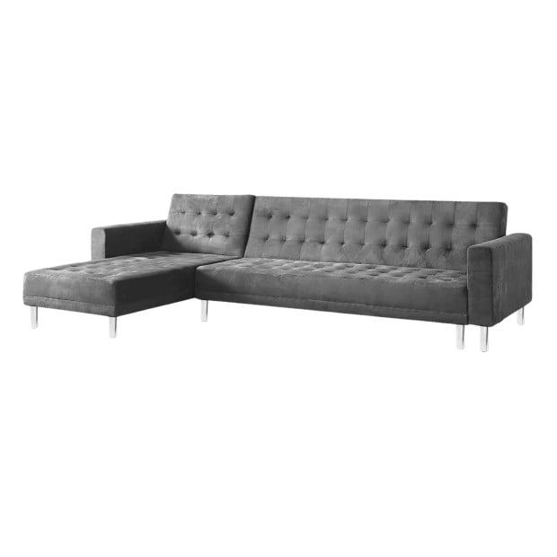Vera Modular Tufted Sofa Bed with Chaise by Sarantino - Grey Image 4
