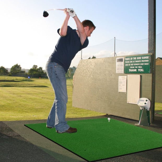 1.5m x 1m Golf Hitting Mat With Synthetic Turf Image 6