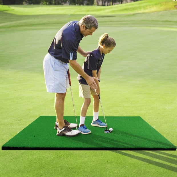 1.5m x 1m Golf Hitting Mat With Synthetic Turf Image 2