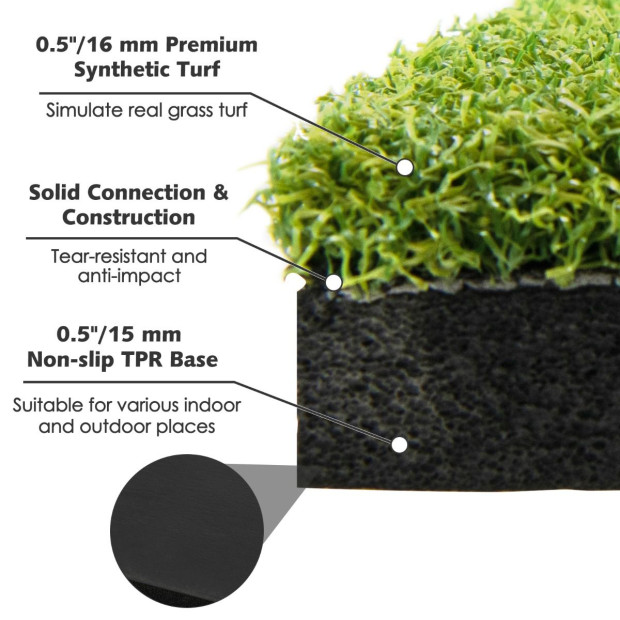 1.5m x 1m Golf Hitting Mat With Synthetic Turf Image 8