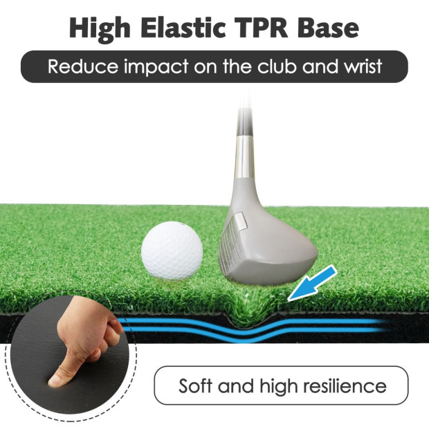 1.5m x 1m Golf Hitting Mat With Synthetic Turf Image 10