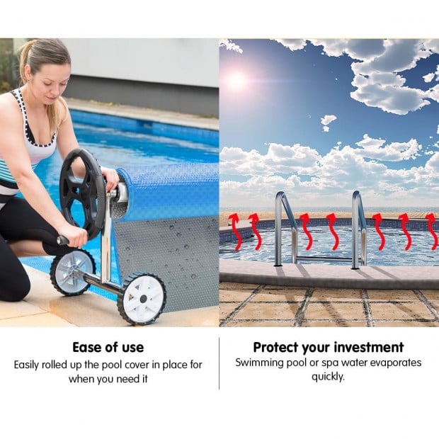 Hydroactive 500 Micron Solar Swimming Pool Cover - Blue Image 5