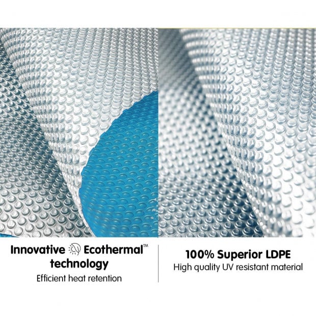 Hydroactive 500 Micron Solar Swimming Pool Cover - Blue Image 7