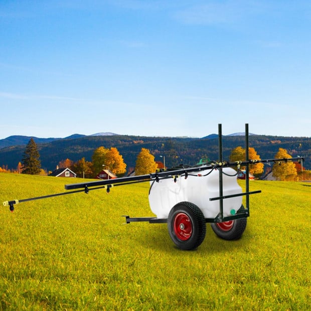 100L ATV Weed Sprayer 5M Boom Trailer Spot Spray Tank Farm Pump Image 7