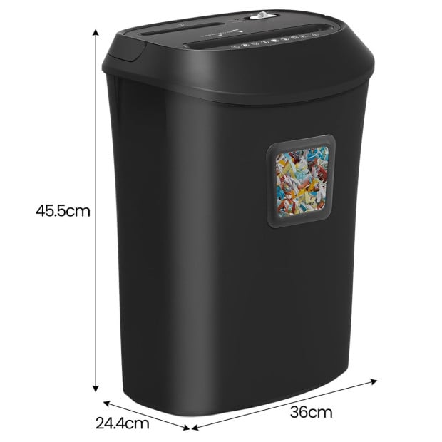 Centurion 25L 12-Sheet Paper Shredder Electric Cross-Cut Home & Office Cutter Image 4