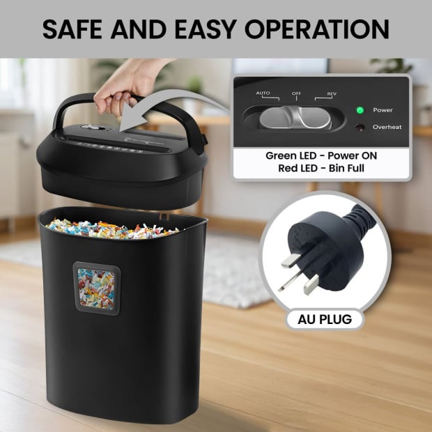 Centurion 25L 12-Sheet Paper Shredder Electric Cross-Cut Home & Office Cutter Image 5