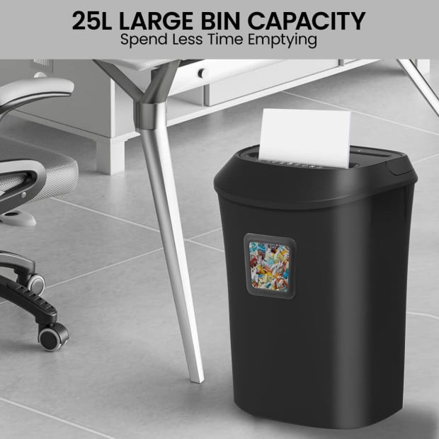 Centurion 25L 12-Sheet Paper Shredder Electric Cross-Cut Home & Office Cutter Image 6