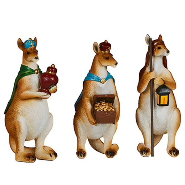 Christabelle 17cm Kangaroo Christmas Nativity Scene Christmas Tree Decoration Ornaments 7 Piece Set Image 6