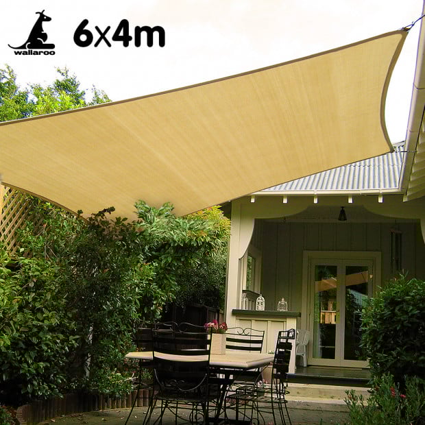 Wallaroo Shade sail 6x4m rectangle