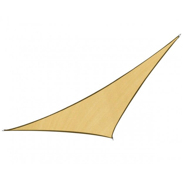 Wallaroo Triangular Shade Sail: 3.6 x 3.6 x 3.6m - Sand Image 2