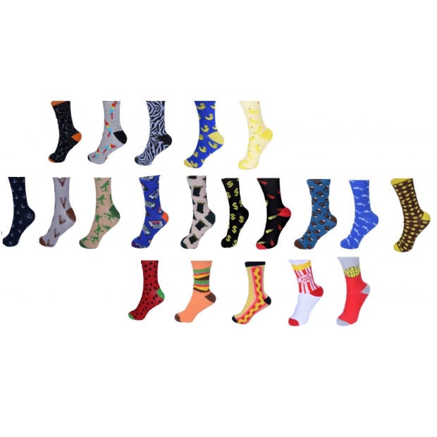 20pk Sock Standard Unisex Funky Novelty Party Business Workwear-A