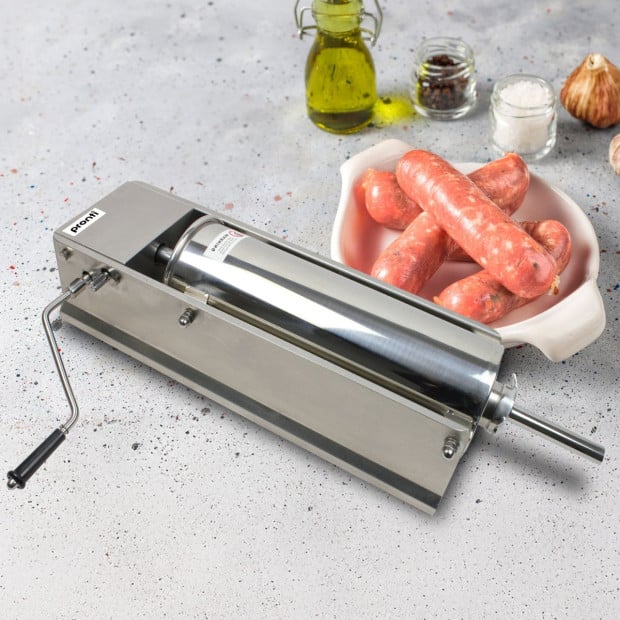 Pronti Stainless Steel Horizontal Sausage Stuffer - 5L Image 11