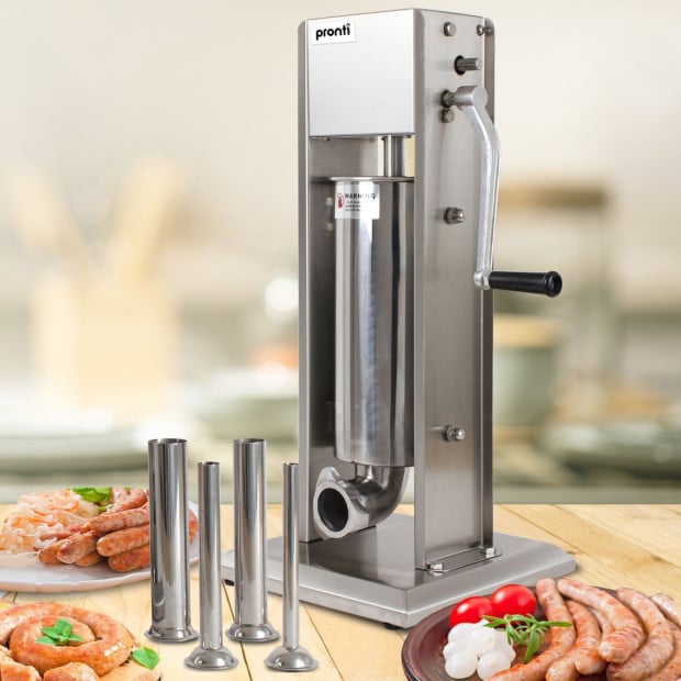 Pronti Stainless Steel Vertical Sausage Stuffer - 5L Image 12