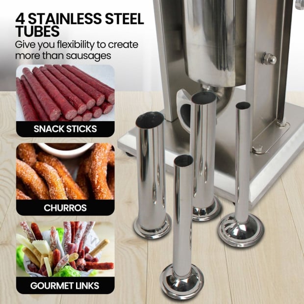 Pronti Stainless Steel Vertical Sausage Stuffer - 5L Image 9