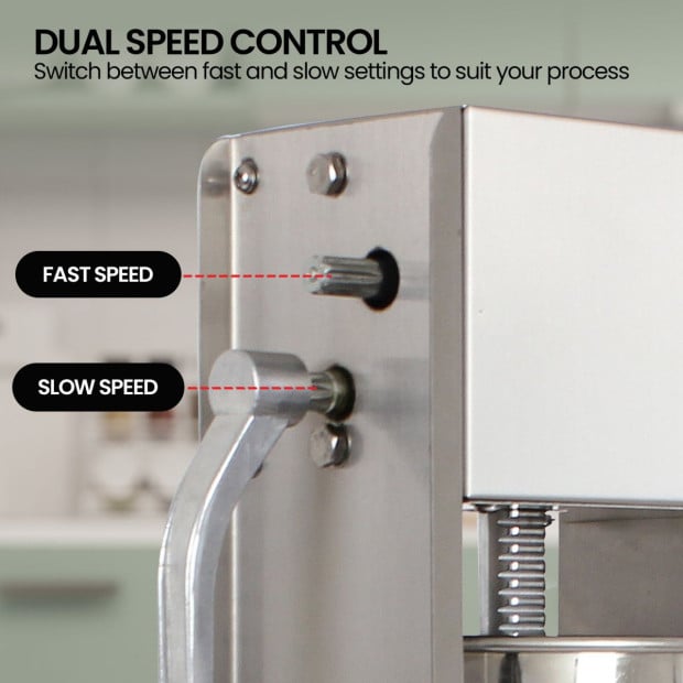 Pronti Stainless Steel Vertical Sausage Stuffer - 5L Image 10
