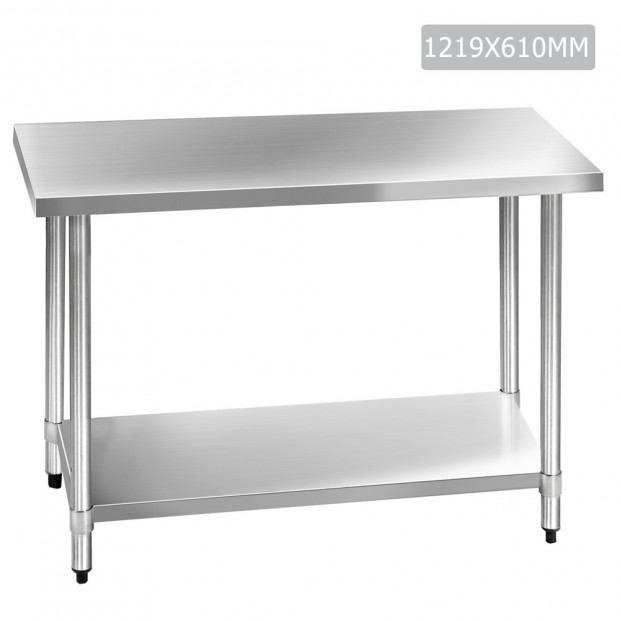Cefito 1219 x 610mm Commercial Stainless Steel Kitchen Bench
