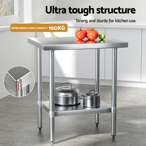 Stainless Steel Kitchen Bench Work Table 610 X760mm 430 Image 5
