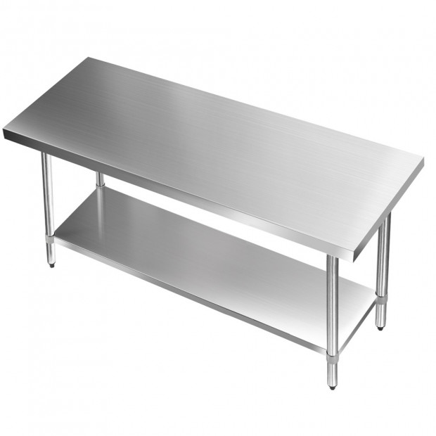 610 x 1524mm Commercial Stainless Steel Kitchen Bench