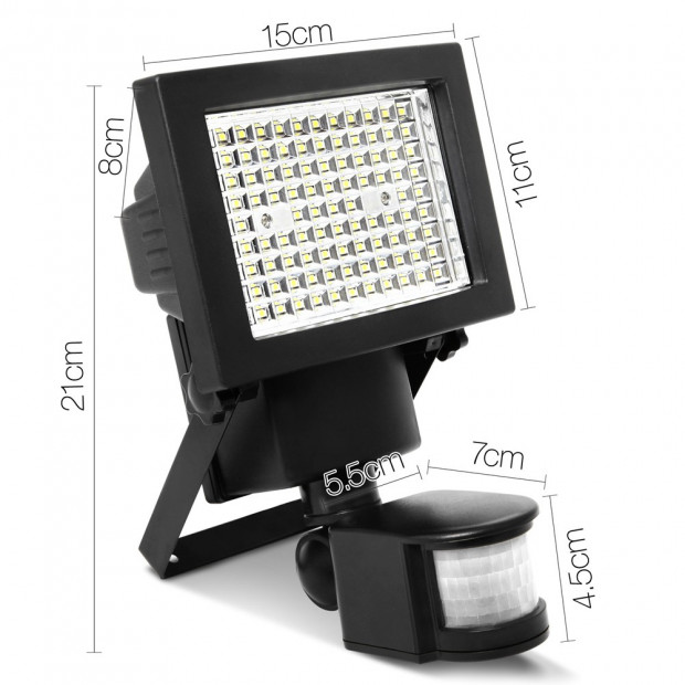 Set of 2 100 LED Solar Powered Motion Sensor Lights Image 1