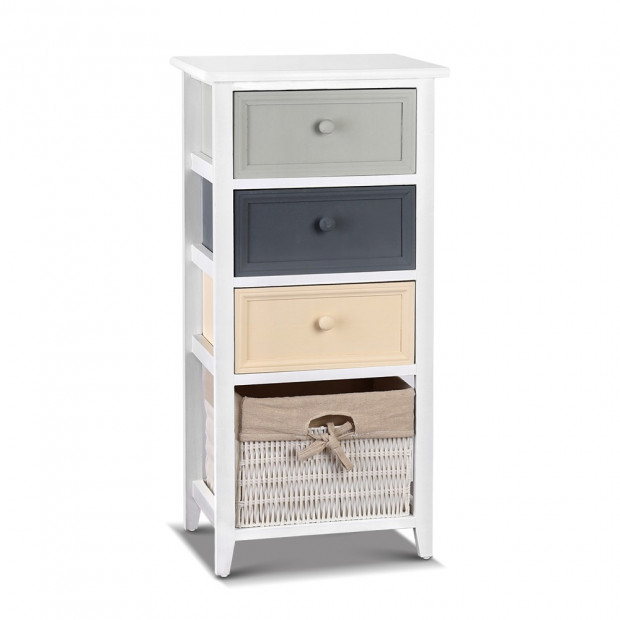 4 Level Bedroom Storage Cabinet with Drawers