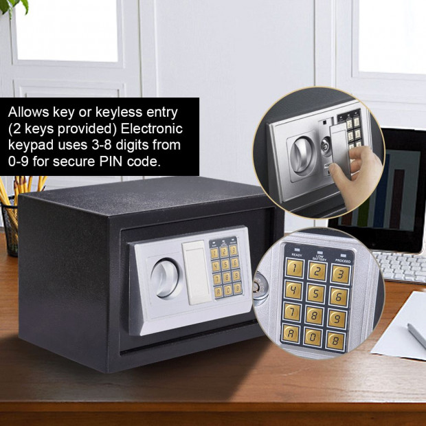 20L Electronic Safe Digital Security Box Home Office Cash Deposit Image 4