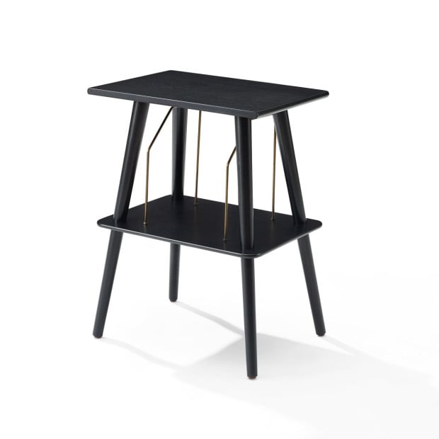 Crosley Voyager Bluetooth Portable Turntable Entertainment Stand Black Image 4