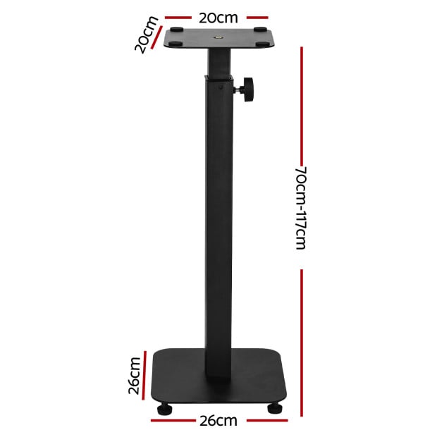 Alpha Speaker Stand 70-117cm Adjustable Height 2pcs Image 5