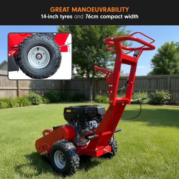 Ducar Stump Grinder 457cc 18HP Petrol Engine with Key Start & Tungsten Carbide Teeth Image 11