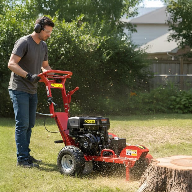 Ducar Stump Grinder 457cc 18HP Petrol Engine with Key Start & Tungsten Carbide Teeth Image 14
