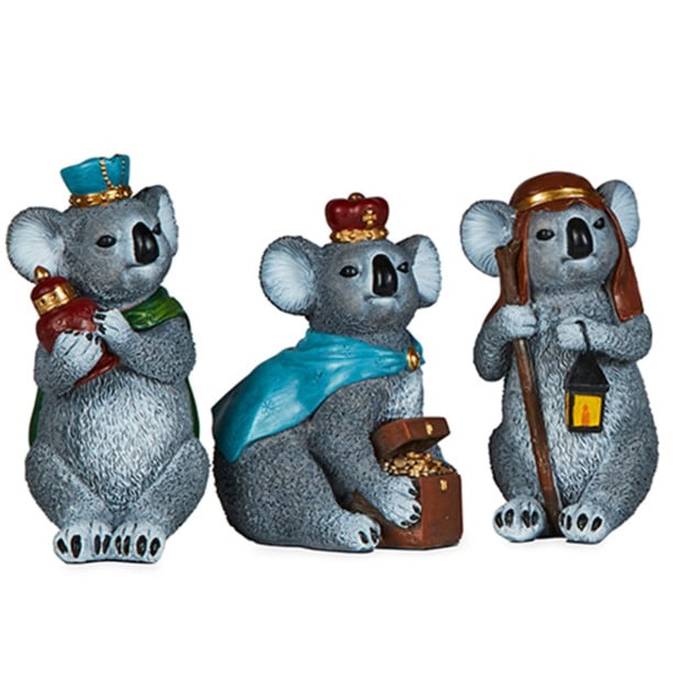 Christabelle 7 Piece Koala Christmas Nativity Scene Christmas Tree Decoration Ornaments Image 6