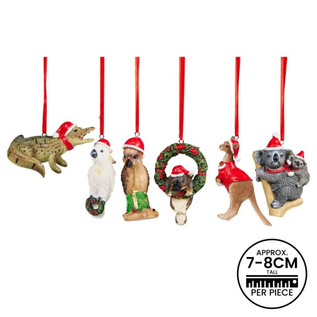 Aussie Animals Pack of 6 Christmas Baubles Decoration Gift Pack Image 4