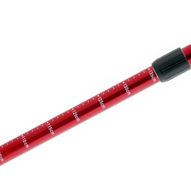 Anti-Shock Trekking Hiking Walking Poles Sticks Pair - Red Image 3