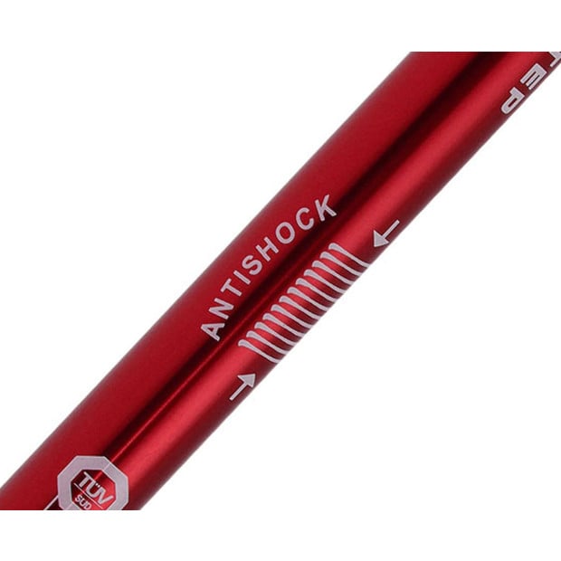 Anti-Shock Trekking Hiking Walking Poles Sticks Pair - Red Image 4