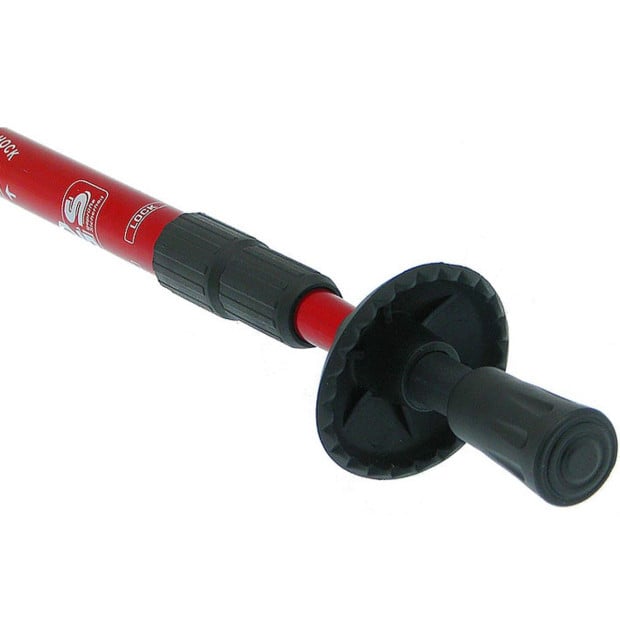 Anti-Shock Trekking Hiking Walking Poles Sticks Pair - Red Image 5